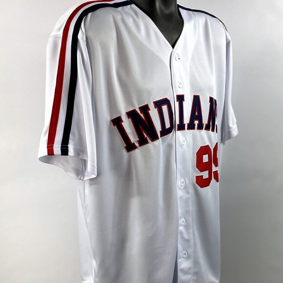 CLEVELAND INDIANS #99 Rick VAUGHN Sewn Jersey WHITE - Picture 9 of 10